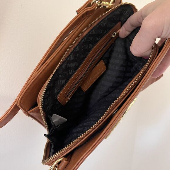 Steve Madden Blannis Cognac Crossbody Women's Bag - Picture 8 of 15